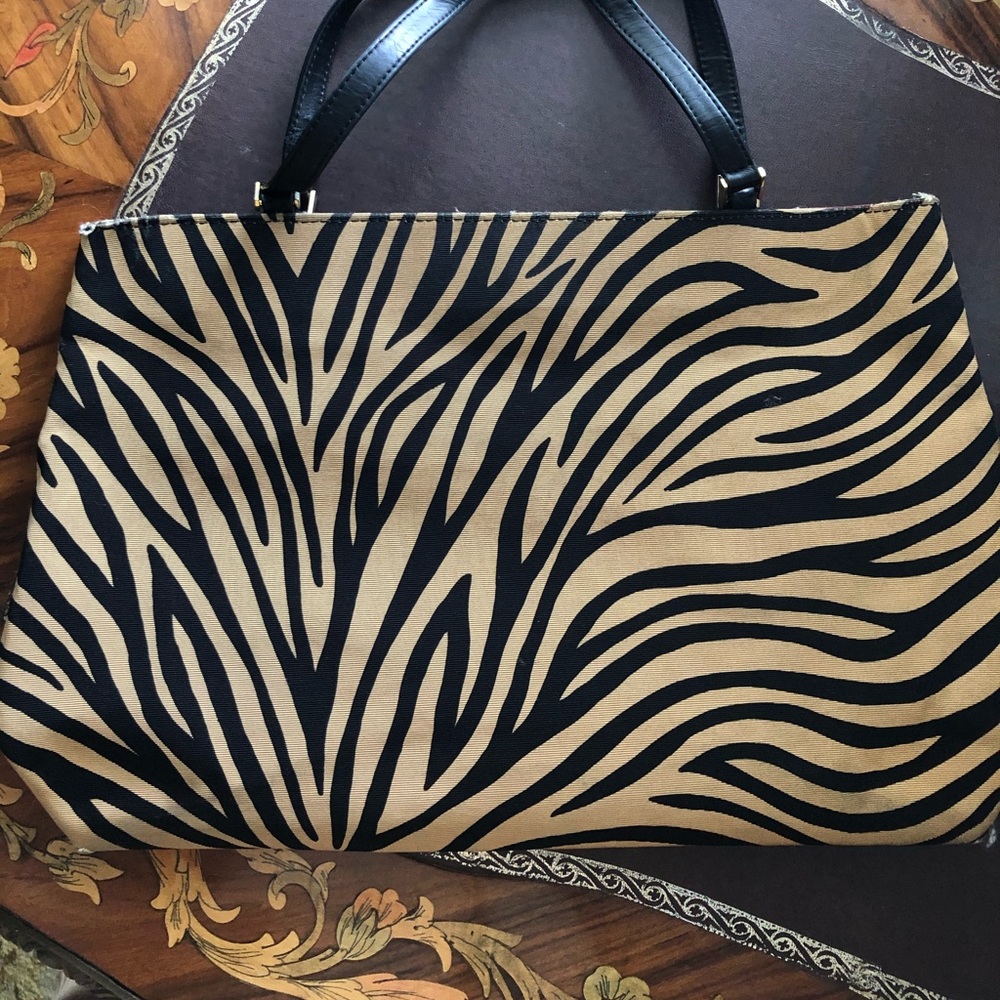 Kate Spade Vintage Zebra Canvas Bag